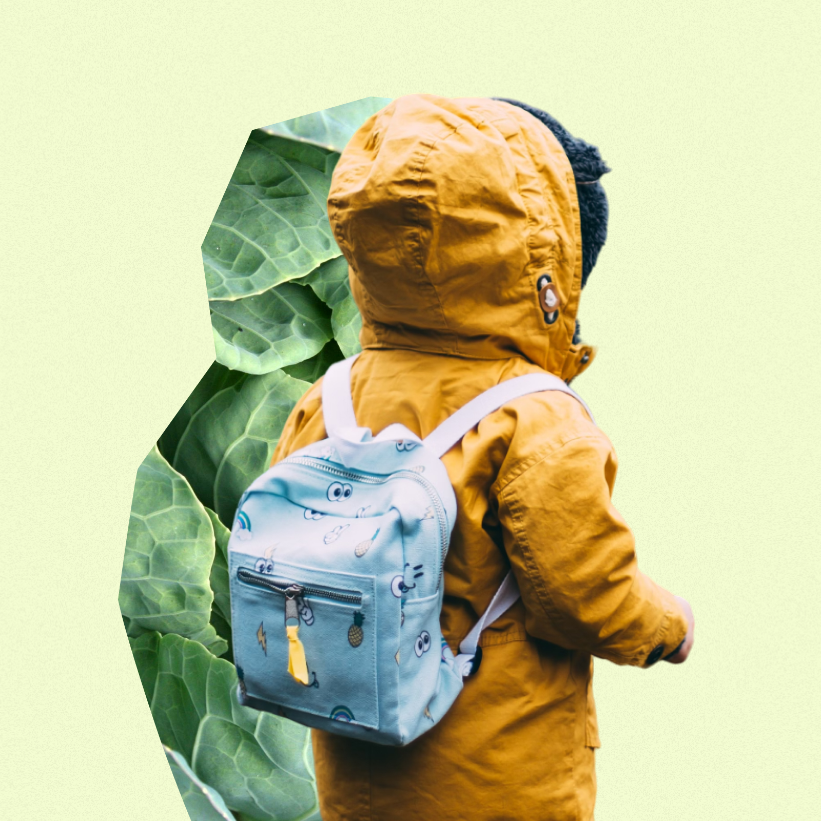 A child with a backpack heading to school, highlighting the importance of school food environments.