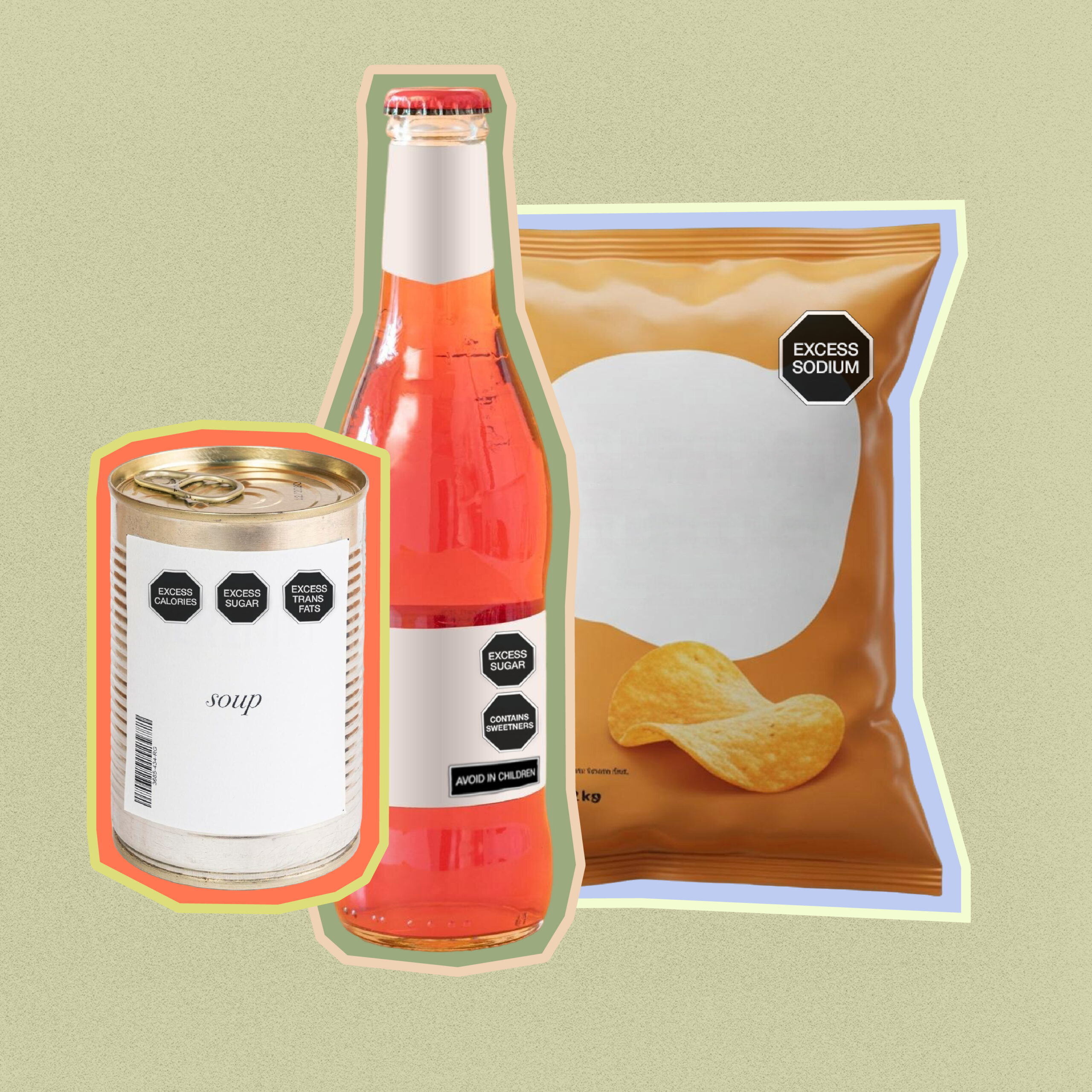 Front-of-package labeling on ultra processed foods and beverages