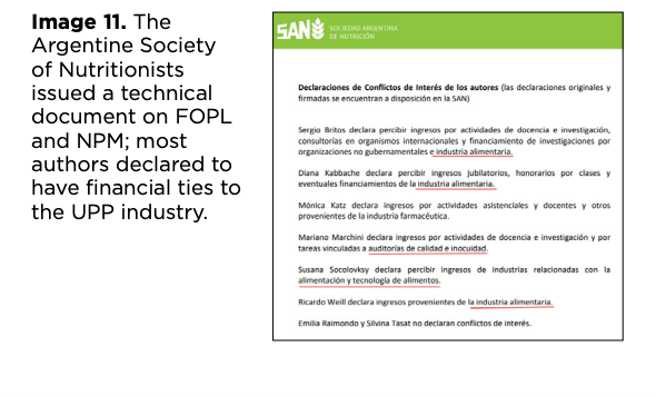 GHAI example of industry interference in food warning label policies